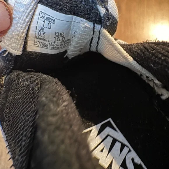 Vans infant Black and White Checkered Sneakers - Picture 3 of 3